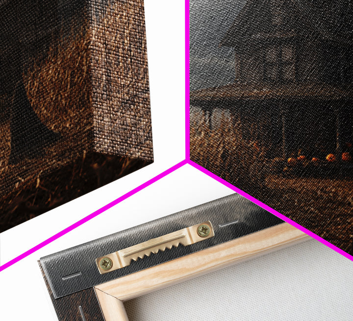 The Possessed Farmhouse, Landscape Wall Art, Dark Halloween Decor, Canvas Print, Halloween Wall Decor, Gothic Home Decor, Macabre Wall Art