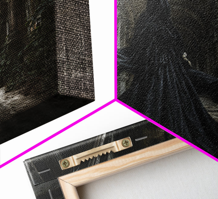 The Derelict Asylum, Landscape Wall Art, Dark Halloween Decor, Canvas Print, Halloween Wall Decor, Gothic Home Decor, Horror Wall Art