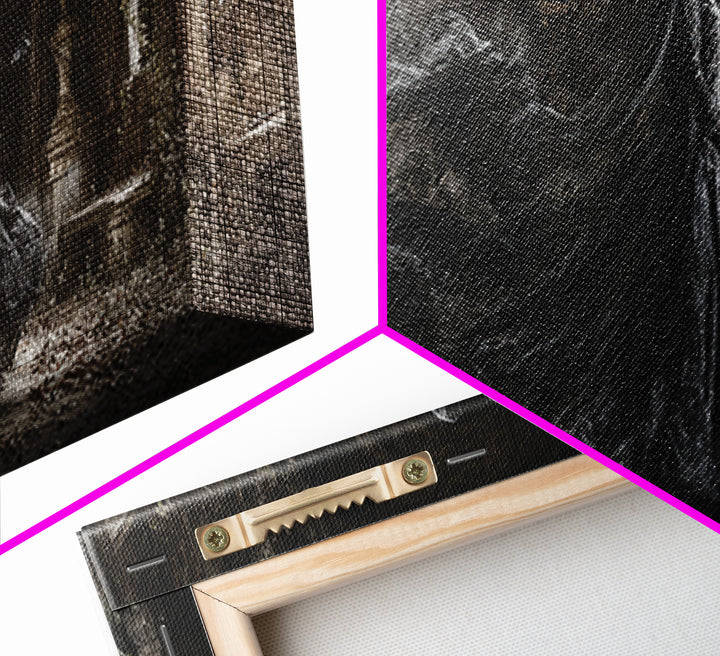 The Derelict Asylum, Extra Wide Wall Art, Spooky Home Decor, Canvas Print, Halloween Wall Decor, Gothic Home Decor, Collectible Wall Decor