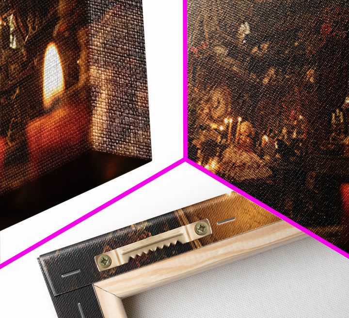 The Midnight Antique Shop, Landscape Wall Art, Dark Halloween Decor, Canvas Print, Halloween Wall Decor, Gothic Home Decor