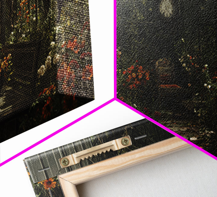 The Cemetery Greenhouse, Wide Panoramic Art, Spooky Home Decor, Canvas Print, Halloween Wall Decor, Gothic Home Decor, Horror Wall Art