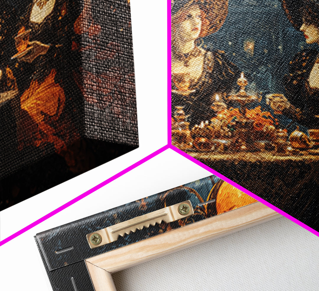The Witches' Tea Party, Landscape Wall Art, Dark Fantasy Wall Art, Canvas Print, Halloween Wall Decor, Gothic Home Decor