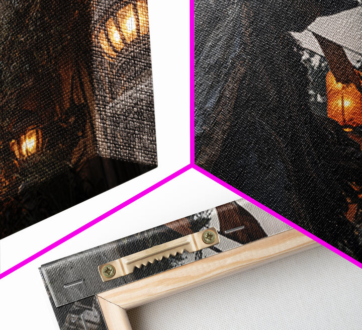 The Monster Parade, Landscape Wall Art, Spooky Home Decor, Canvas Print, Halloween Wall Decor, Gothic Home Decor, Dark Fantasy Art