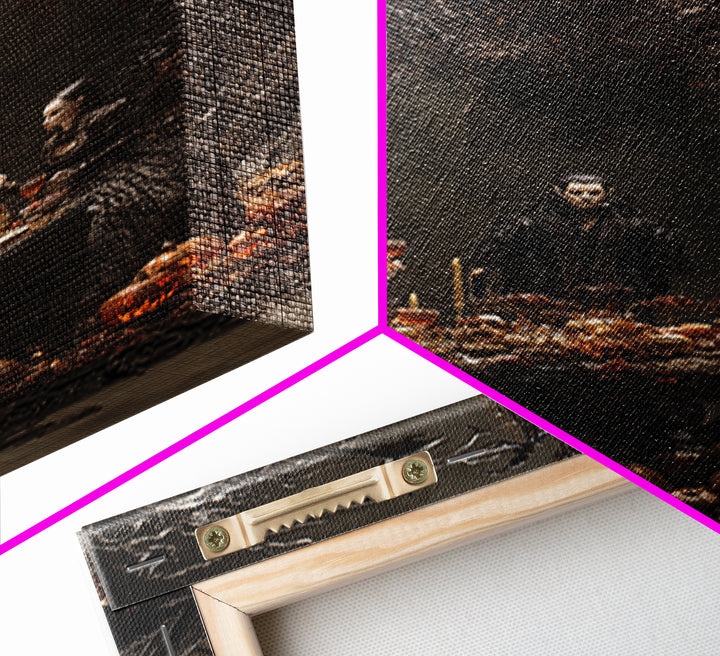 The Vampire Banquet, Vertical Wall Art, Dark Fantasy Wall Art, Canvas Print, Halloween Wall Decor, Gothic Home Decor, Spooky Wall Decor