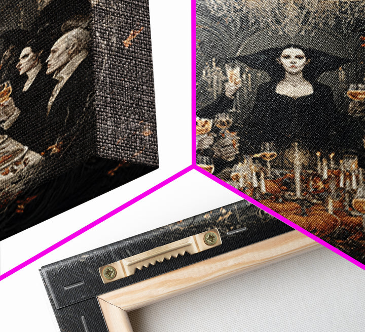 The Vampire Banquet, Square Wall Art, Dark Fantasy Wall Art, Canvas Print, Halloween Wall Decor, Gothic Home Decor, Seasonal Home Decor