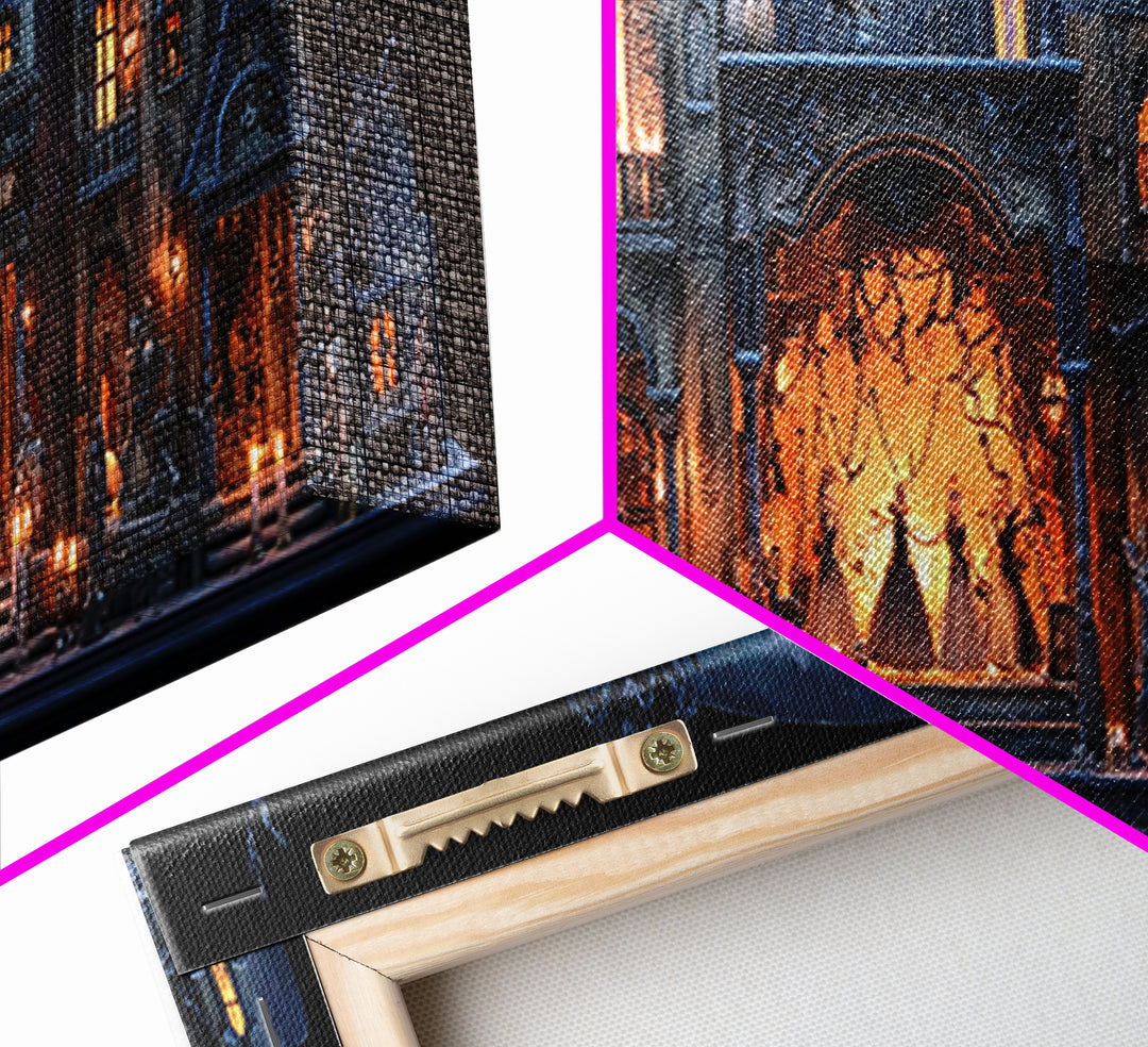 The Haunted Music Box, Extra Wide Wall Art, Spooky Home Decor, Canvas Print, Halloween Wall Decor, Gothic Home Decor, Horror Wall Art