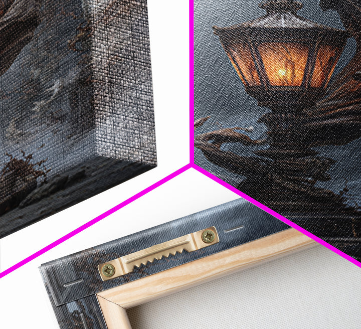 The Bone-Handled Lantern, Vertical Wall Art, Dark Halloween Decor, Canvas Print, Halloween Wall Decor, Gothic Home Decor, Spooky Wall Decor