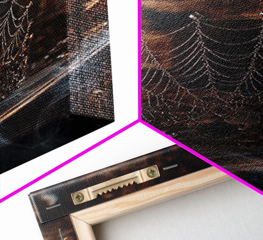 The Spiderweb Crown, Vertical Wall Art, Dark Halloween Decor, Canvas Print, Halloween Wall Decor, Gothic Home Decor, Collectible Wall Decor