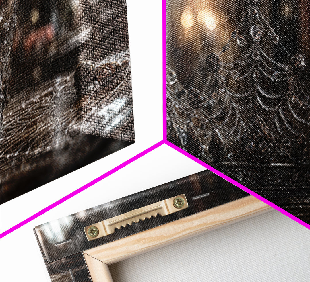 The Spiderweb Crown, Wide Panoramic Art, Spooky Home Decor, Canvas Print, Halloween Wall Decor, Gothic Home Decor, Collectible Wall Decor
