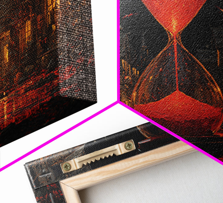 The Crimson Hourglass, Landscape Wall Art, Spooky Home Decor, Canvas Print, Halloween Wall Decor, Gothic Home Decor, Horror Wall Art
