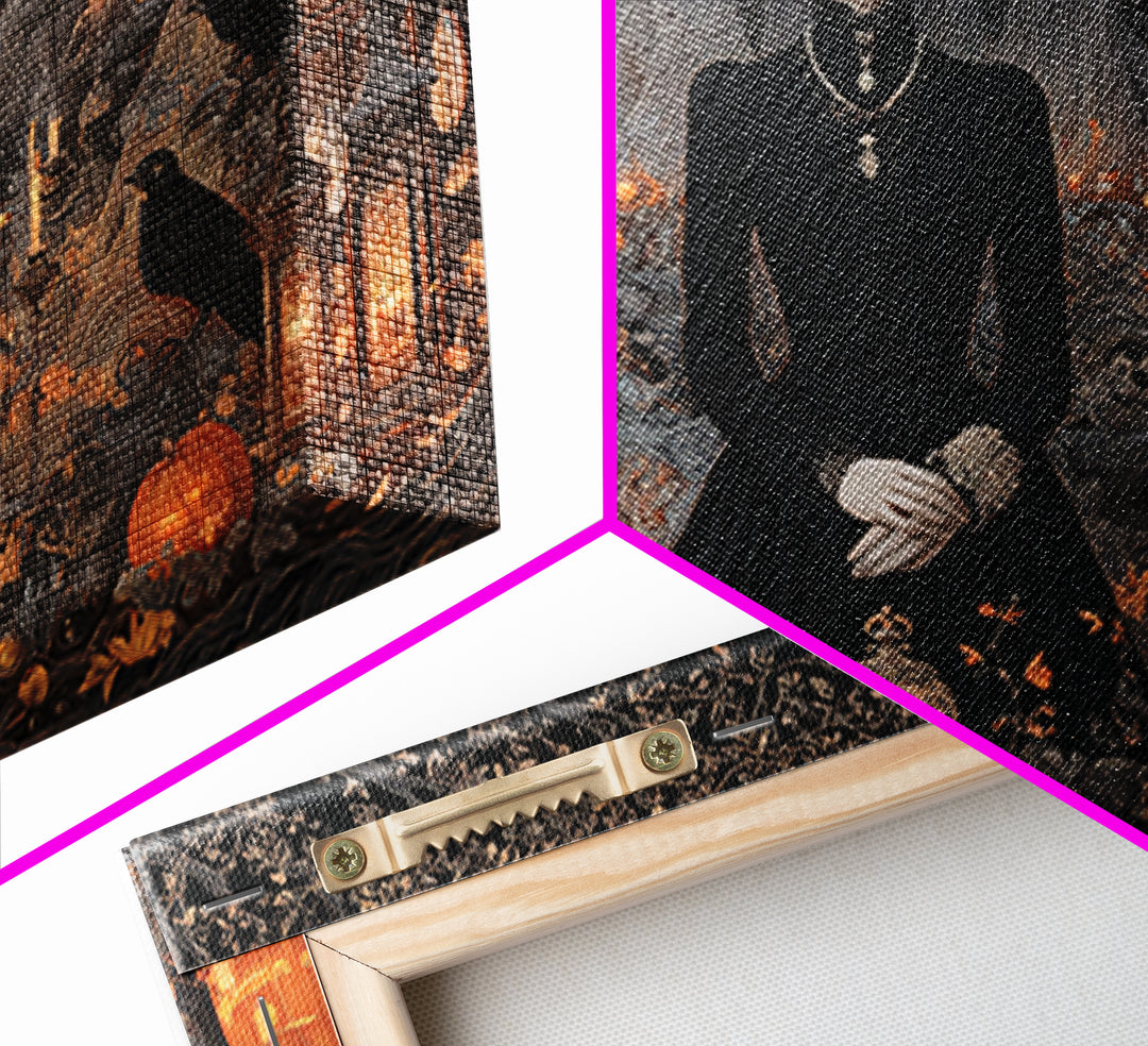 Victorian Mourning Halloween, Landscape Wall Art, Dark Halloween Decor, Canvas Print, Halloween Wall Decor, Gothic Home Decor