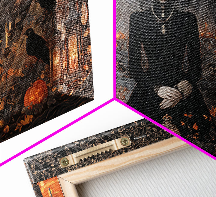 Victorian Mourning Halloween, Landscape Wall Art, Dark Halloween Decor, Canvas Print, Halloween Wall Decor, Gothic Home Decor