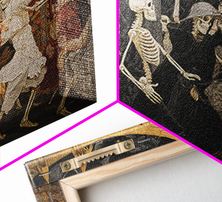 Medieval Danse Macabre, Landscape Wall Art, Dark Halloween Decor, Canvas Print, Halloween Wall Decor, Gothic Home Decor