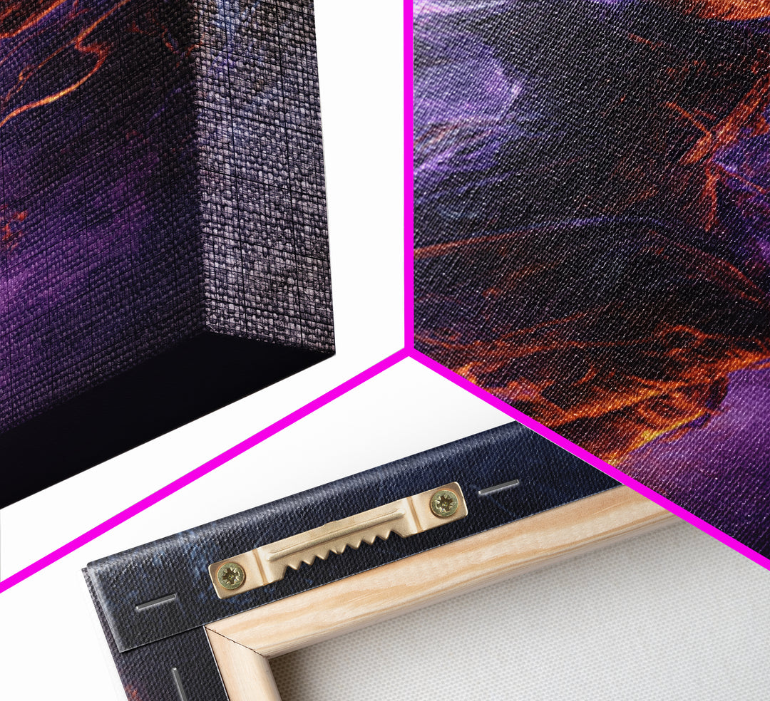 1980s Neon Horror, Vertical Wall Art, Haunted Gothic Art, Framed Canvas Print, Halloween Wall Decor, Gothic Home Decor, Halloween Wall Art