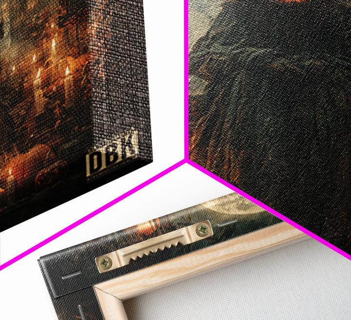 Occult Harvest Festival, Square Wall Art, Macabre Wall Art, Framed Canvas Print, Halloween Wall Decor, Gothic Home Decor, Horror Wall Art