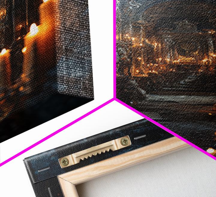 The Candlelit Crypt, Vertical Wall Art, Dark Fantasy Wall Art, Canvas Print, Halloween Wall Decor, Gothic Home Decor, Spooky Wall Decor