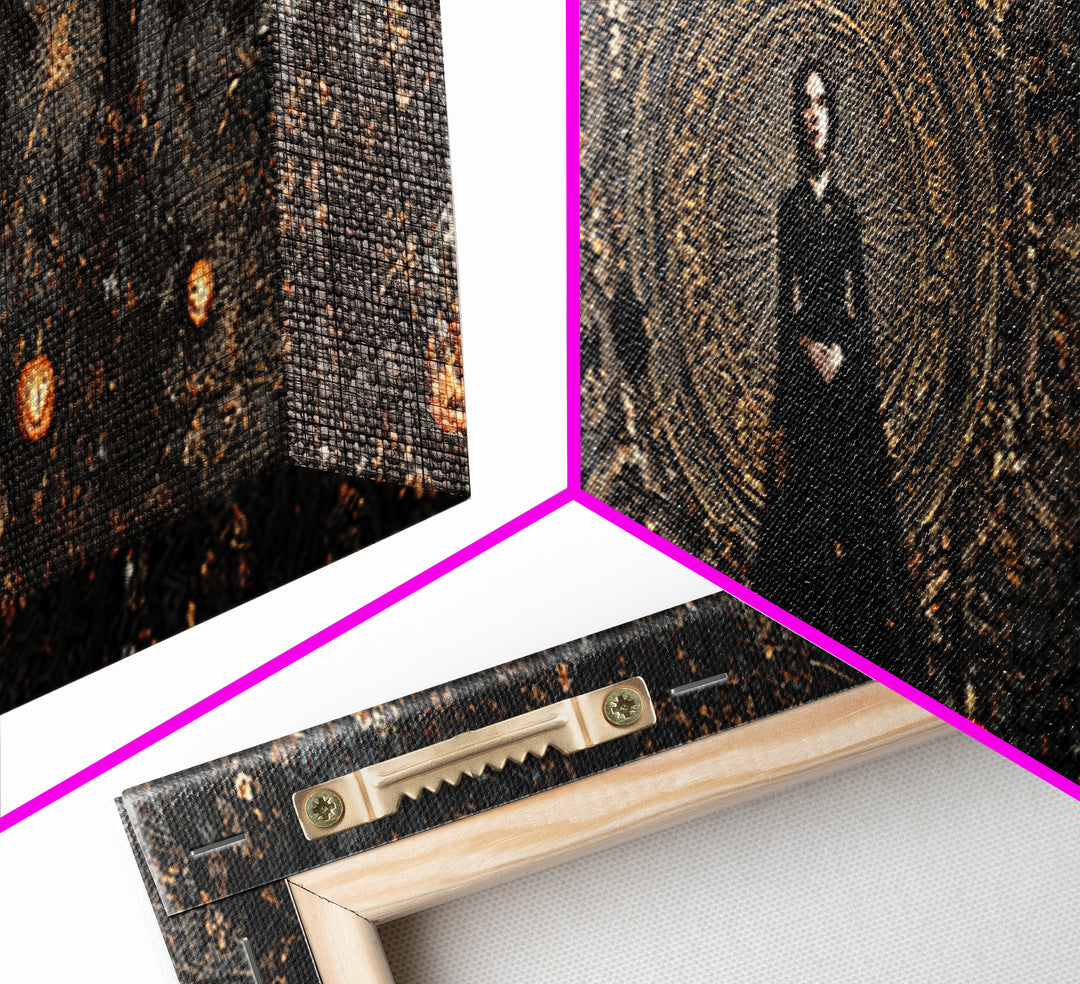 Black Lace And Cobwebs, Extra Wide Wall Art, Spooky Home Decor, Canvas Print, Halloween Wall Decor, Gothic Home Decor, Seasonal Home Decor