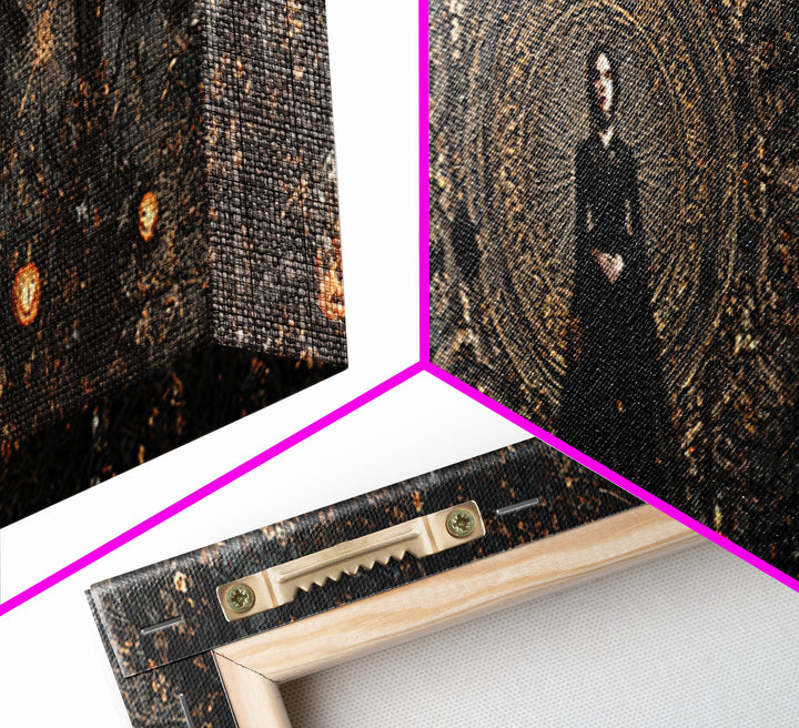 Black Lace And Cobwebs, Extra Wide Wall Art, Spooky Home Decor, Canvas Print, Halloween Wall Decor, Gothic Home Decor, Seasonal Home Decor