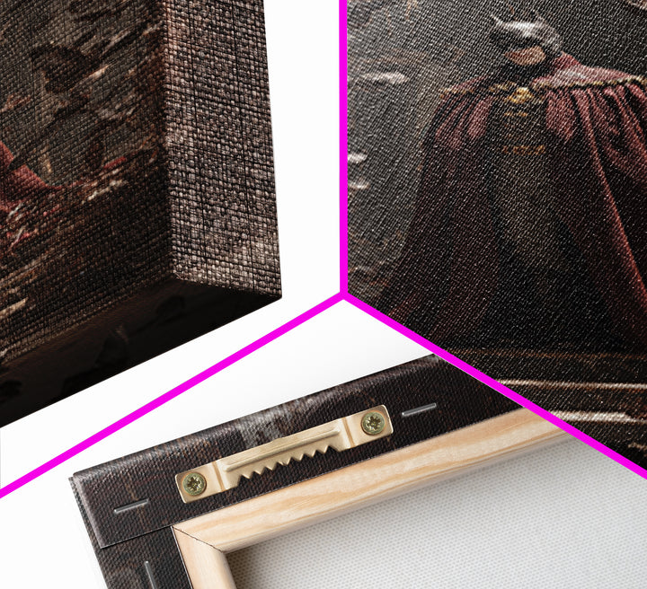 The Bat Prince, Vertical Wall Art, Dark Halloween Decor, Canvas Print, Halloween Wall Decor, Gothic Home Decor, Spooky Wall Decor