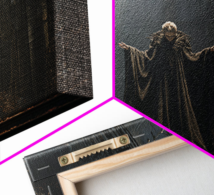 The Bat Prince, Landscape Wall Art, Gothic Horror Wall Art, Framed Canvas Print, Halloween Wall Decor, Gothic Home Decor, Halloween Decor