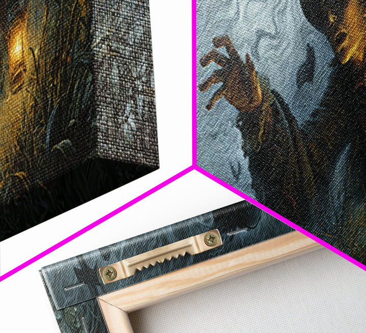 The Dream Eater, Extra Wide Wall Art, Gothic Horror Wall Art, Framed Canvas Print, Halloween Wall Decor, Gothic Home Decor