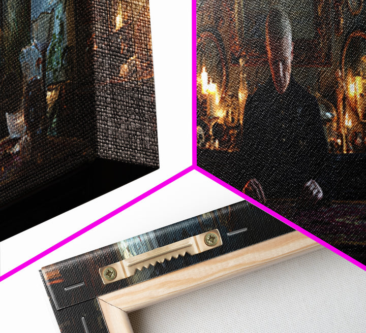 The Royal Coffin Maker, Extra Wide Wall Art, Dark Halloween Decor, Canvas Print, Halloween Wall Decor, Gothic Home Decor, Dark Fantasy Art