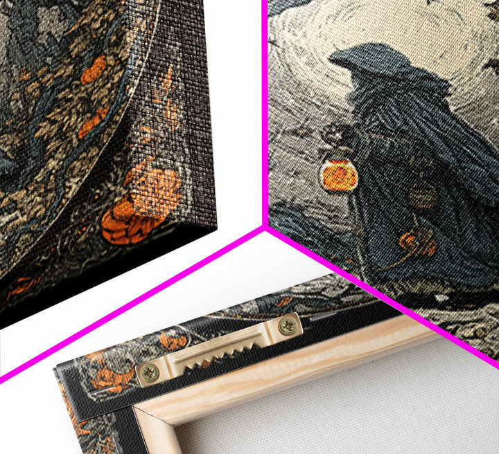The Soul Collector, Square Wall Art, Macabre Wall Art, Framed Canvas Print, Halloween Wall Decor, Gothic Home Decor, Statement Wall Art