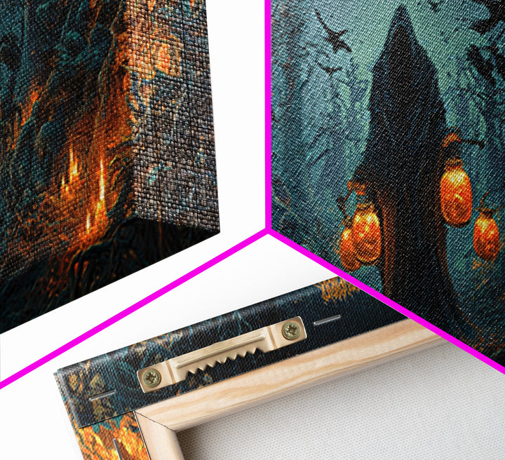 The Soul Collector, Wide Panoramic Art, Dark Fantasy Wall Art, Canvas Print, Halloween Wall Decor, Gothic Home Decor, Spooky Wall Decor