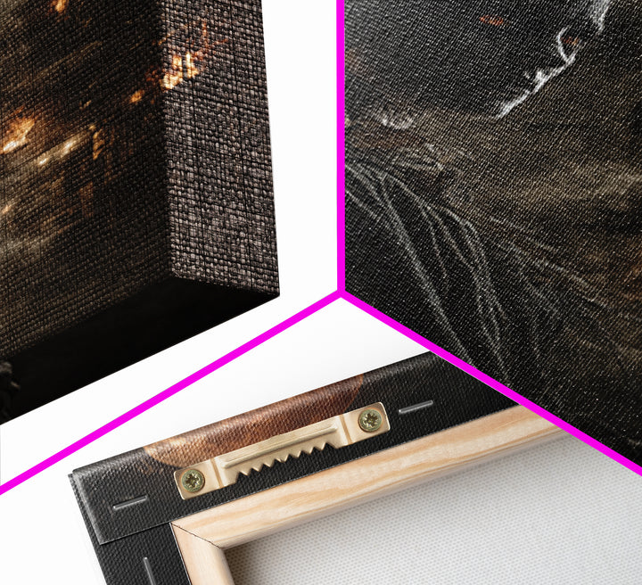 The Ash-Covered Oracle, Vertical Wall Art, Haunted Gothic Art, Framed Canvas Print, Halloween Wall Decor, Gothic Home Decor
