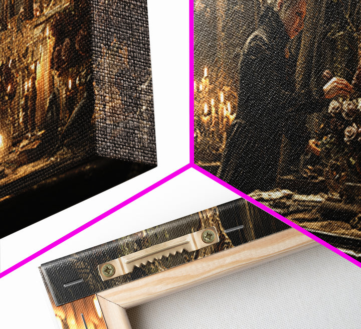 The Vampire Florist, Wide Panoramic Art, Dark Halloween Decor, Canvas Print, Halloween Wall Decor, Gothic Home Decor, Macabre Wall Art