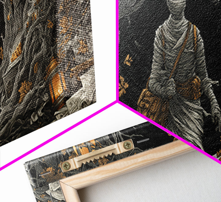 The Mummy Mail Carrier, Wide Panoramic Art, Dark Fantasy Wall Art, Canvas Print, Halloween Wall Decor, Gothic Home Decor, Spooky Wall Decor
