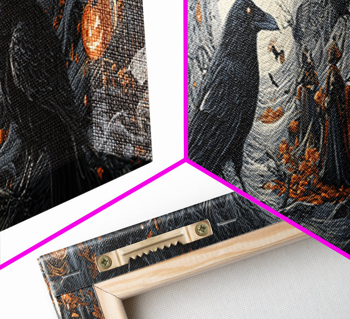 The Raven Post Office, Extra Wide Wall Art, Dark Halloween Decor, Canvas Print, Halloween Wall Decor, Gothic Home Decor, Seasonal Home Decor