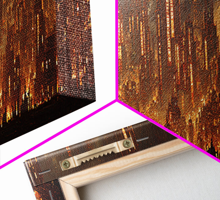 The Haunted City Skyline, Extra Wide Wall Art, Gothic Horror Wall Art, Framed Canvas Print, Halloween Wall Decor, Gothic Home Decor
