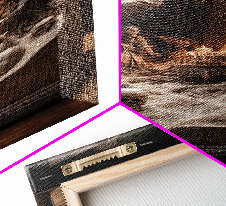 Desert Halloween, Vertical Wall Art, Spooky Home Decor, Canvas Print, Halloween Wall Decor, Gothic Home Decor, Statement Wall Art
