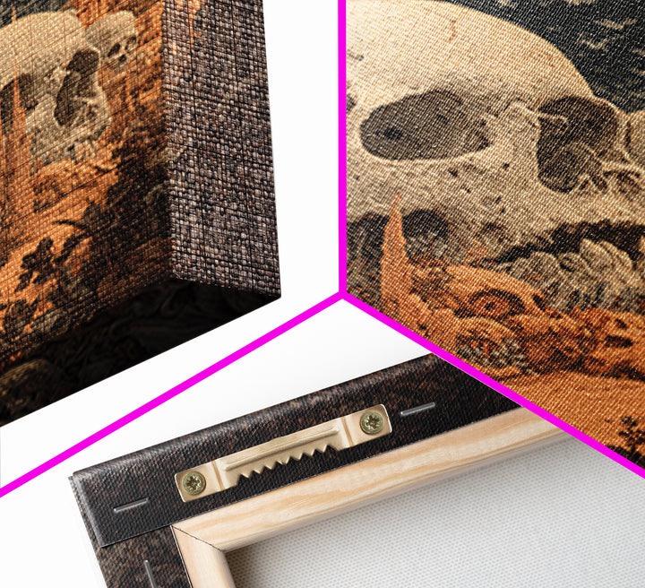 Desert Halloween, Square Wall Art, Spooky Home Decor, Canvas Print, Halloween Wall Decor, Gothic Home Decor, Spooky Wall Decor
