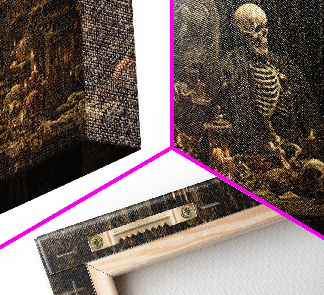 Desert Halloween, Wide Panoramic Art, Gothic Horror Wall Art, Framed Canvas Print, Halloween Wall Decor, Gothic Home Decor, Halloween Decor