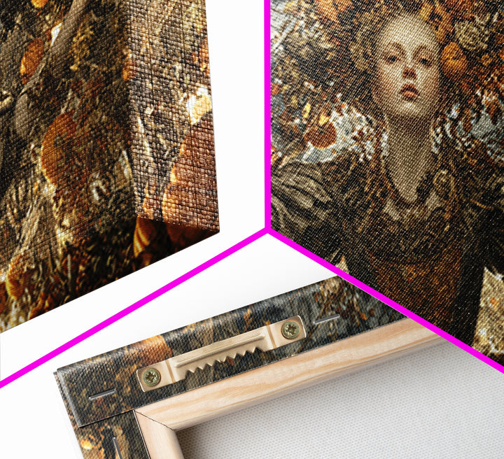 The Personification Of October, Wide Panoramic Art, Gothic Horror Wall Art, Framed Canvas Print, Halloween Wall Decor, Gothic Home Decor