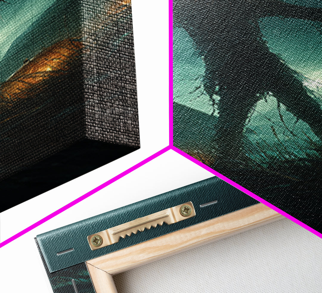 The Harvest Of The Eldritch Field, Vertical Wall Art, Eldritch Gothic Decor, Framed Canvas Print, Halloween Wall Decor, Gothic Home Decor