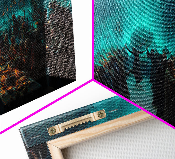 The Feast Of The Pale Cult, Wide Panoramic Art, Haunted Gothic Art, Canvas Print, Halloween Wall Decor, Gothic Home Decor