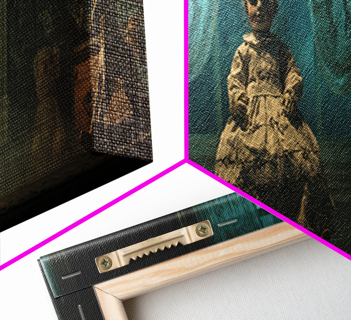 The Doll From Beyond The Void, Extra Wide Wall Art, Spooky Home Decor, Framed Canvas Print, Halloween Wall Decor, Gothic Home Decor