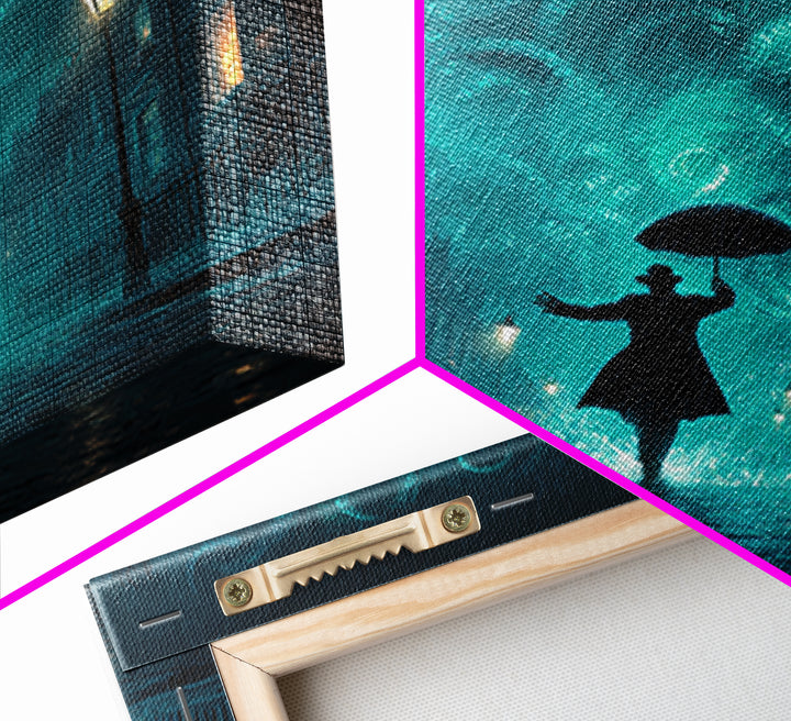 The Umbrella Of The Outer Rain, Square Wall Art, Cosmic Horror Wall Art, Framed Canvas Print, Halloween Wall Decor, Gothic Home Decor
