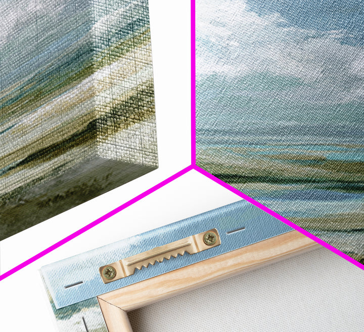 Gentle Mountain Landscape Framed Canvas Print, Dental Office Art, Medical Office Art, Office Decor, Watercolor Art, Calm, DOA-1x1-100