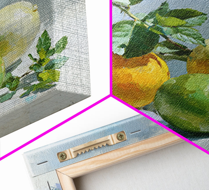 Fresh Citrus and Mint Still Life Canvas Print, Dental Office Art, Dental Office Decor, Office Decor, Calm, Science Art, DOA-1x1-31