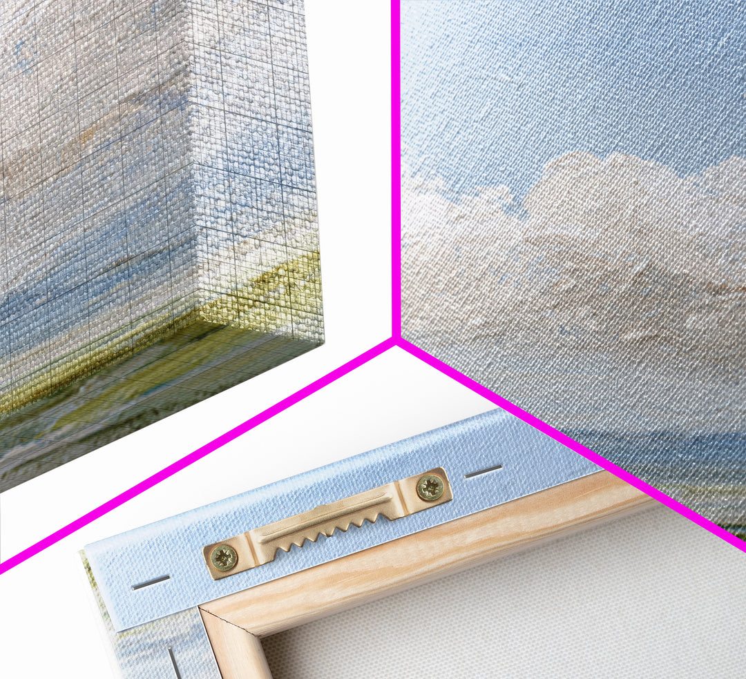 Peaceful Clouds over Open Meadow Framed Canvas Print, Dental Office Art, Dentistry Art, Office Decor, Fine Art, Calm, DOA-1x1-33