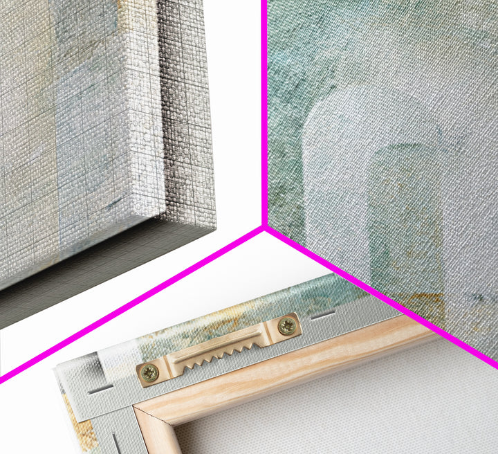Light Scandinavian Abstract Arches Framed Canvas Print, Dental Office Art, Dental Assistant, Office Decor, Fine Art, Calm, DOA-1x1-41