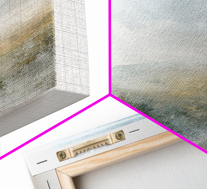 Soft Gradient Sunrise Framed Canvas Print, Dental Office Art, Motivational Poster, Office Decor, Fine Art, Calm, Dentistry Art, DOA-1x1-44