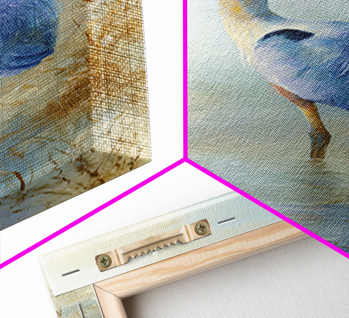 Blue Heron by Calm Marsh Water Canvas Print, Dental Office Art, Statement Artwork, Office Decor, Fine Art, Calm, DOA-1x3-59
