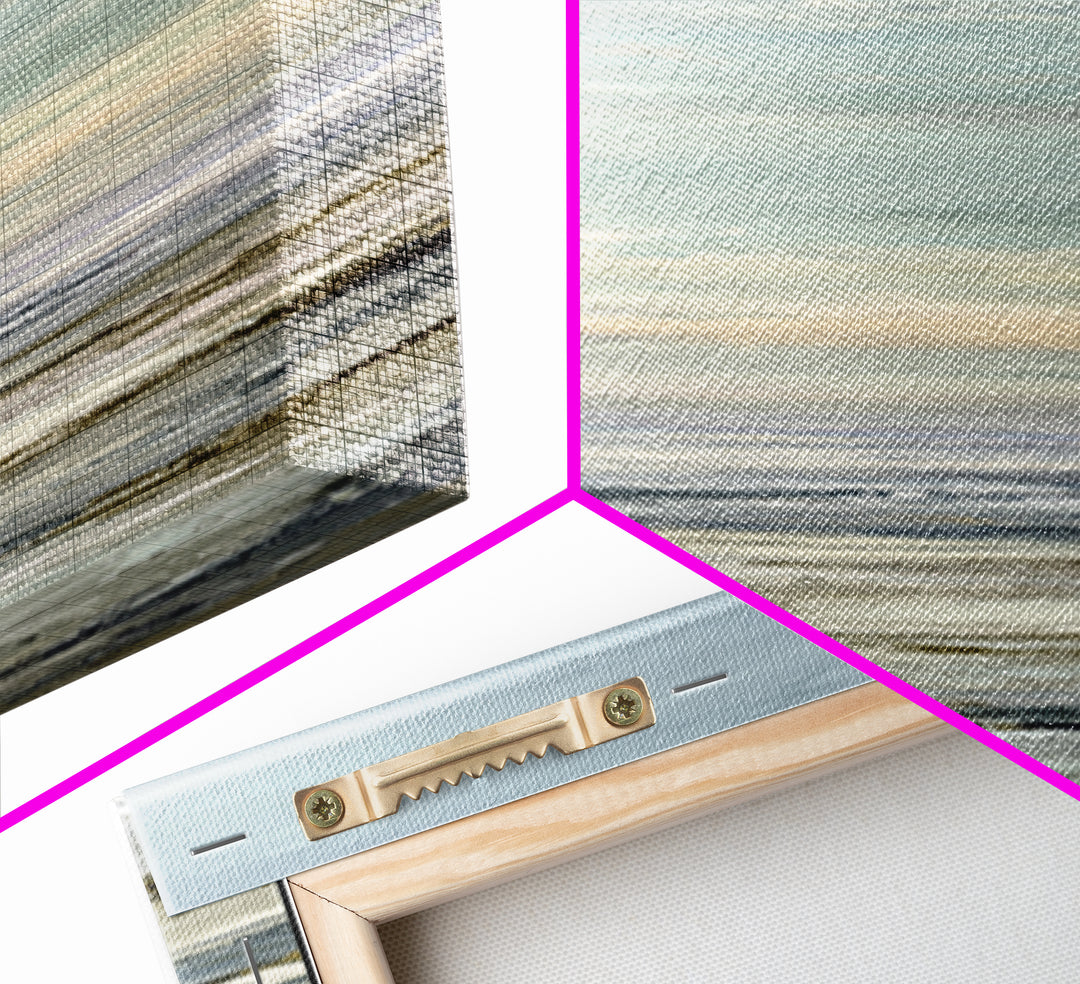 Soft Gradient Sunrise Framed Canvas Print, Dental Office Art, Textured Painting, Office Decor, Calm, Room Decor Aesthetic, DOA-1x3-80