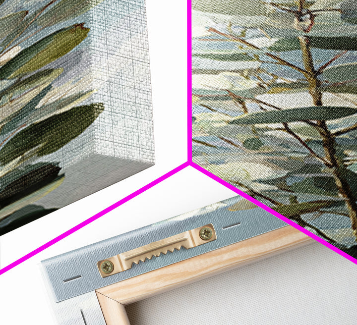 Soft Botanical Eucalyptus Print for Clean Atmosphere Canvas Print, Dental Office Art, Printable Wall Art, Office Decor, Calm, DOA-1x3-87