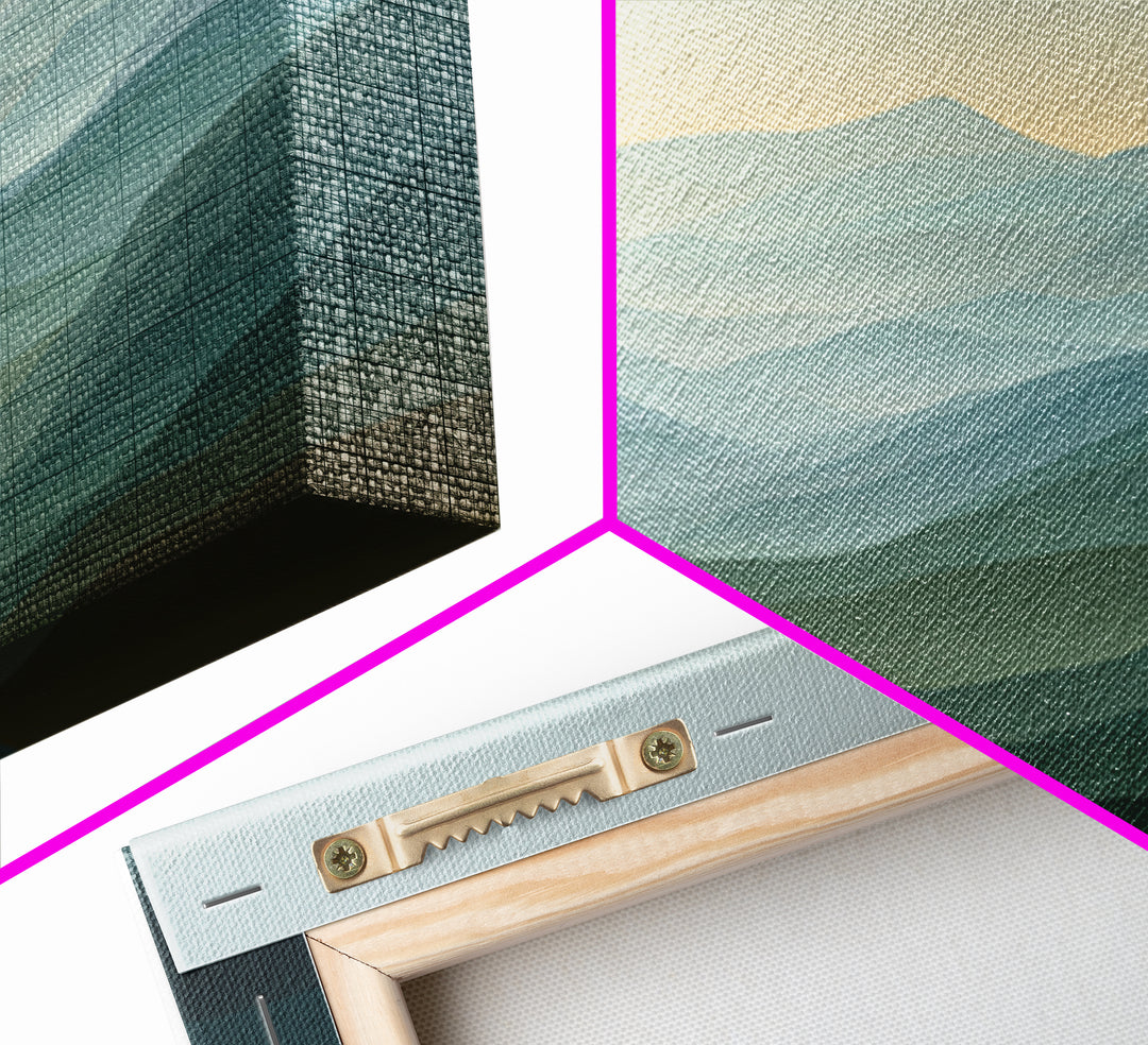 Soft Gradient Sunrise Framed Canvas Print, Dental Office Art, Neutral Decor, Office Decor, Fine Art, Calm, Wall Art, Poster, DOA-2x1-16